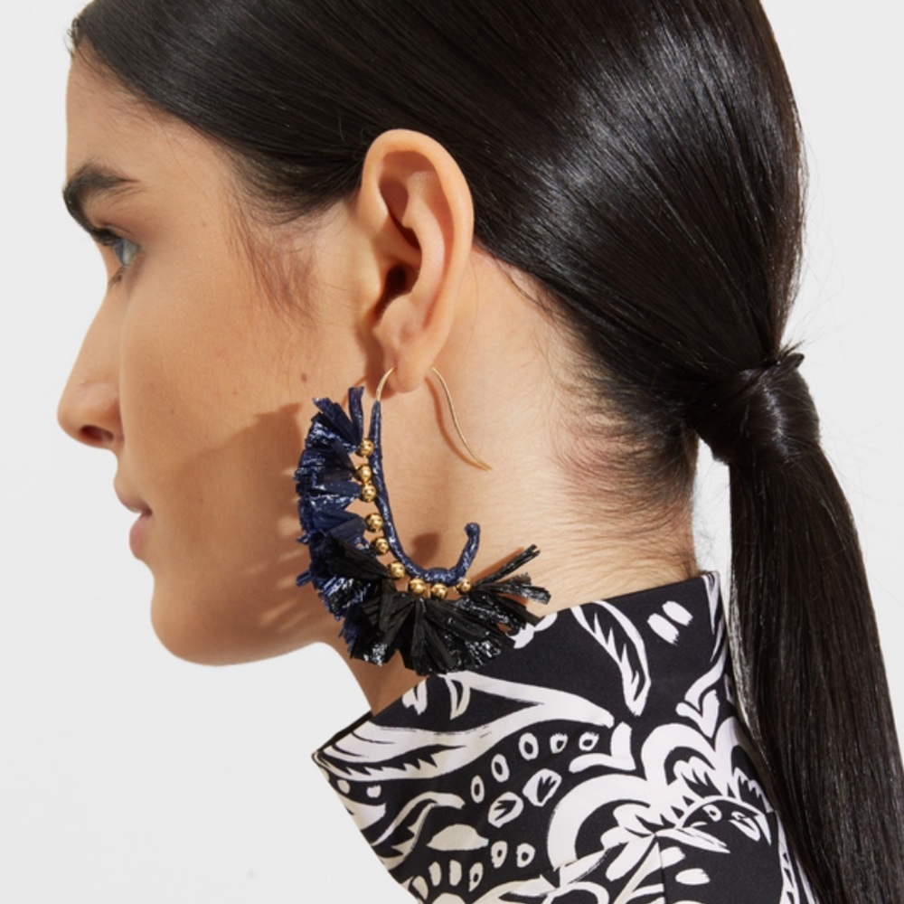 LaDouble J Raffia Bow Earring